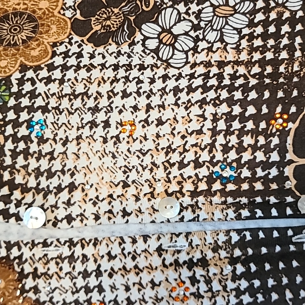 Prima Bella Sequence Button Down Sweater Medium - image 4